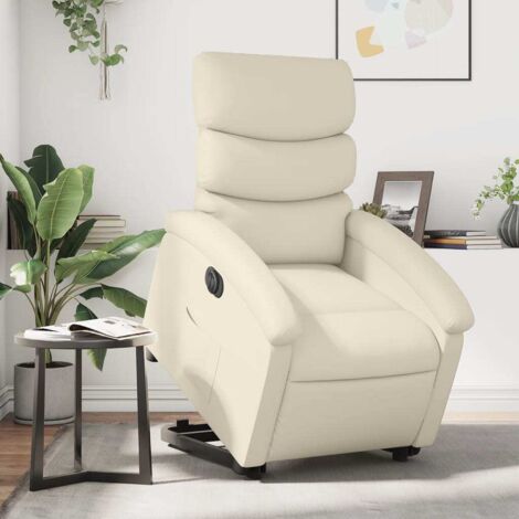 Fauteuil inclinable électrique-Chaise de relaxation-Fauteuil Relax crème similicuir 489040 (1/5)