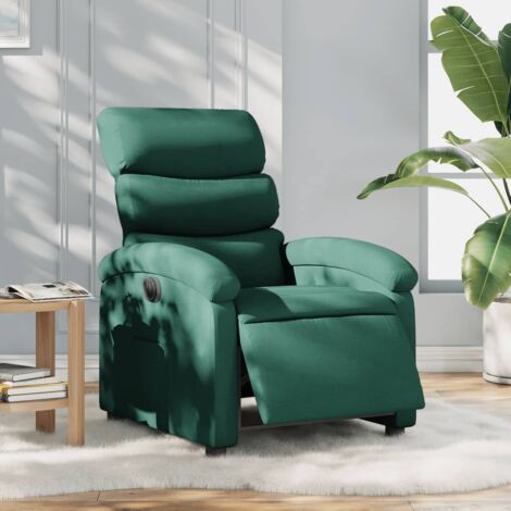 Fauteuil inclinable électrique-Chaise de relaxation-Fauteuil Relax Vert foncé Tissu 330350 (1/5)
