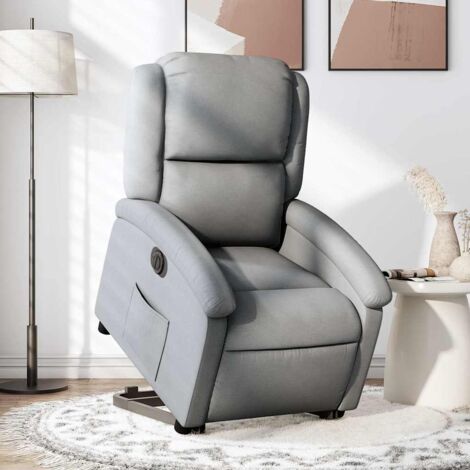 Fauteuil inclinable électrique-Chaise de relaxation-Fauteuil Relax gris clair tissu 156157 (1/5)