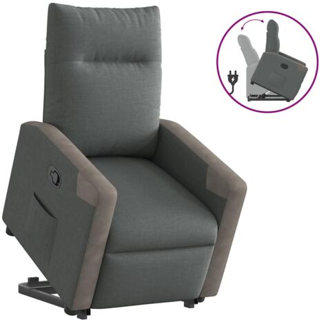 Fauteuil inclinable-Chaise de relaxation-Fauteuil Relax Gris foncé Tissu 654228 (1/5)