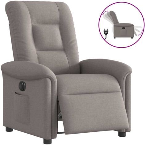 Fauteuil inclinable électrique-Chaise de relaxation-Fauteuil Relax Taupe Tissu 630737 (1/5)