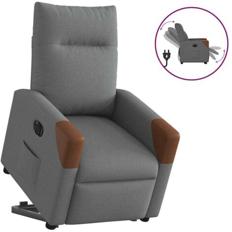 Fauteuil inclinable électrique-Chaise de relaxation-Fauteuil Relax gris foncé tissu 728653 (1/5)