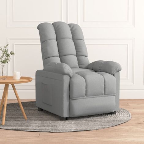 Fauteuil inclinable-Chaise de relaxation-Fauteuil Relax Gris clair Tissu 110570 (1/5)