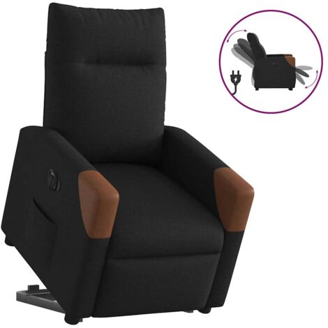 Fauteuil inclinable électrique-Chaise de relaxation-Fauteuil Relax noir tissu 334843 (1/5)