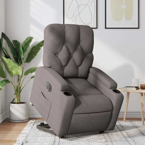 Fauteuil inclinable électrique-Chaise de relaxation-Fauteuil Relax taupe tissu 473106 (1/5)