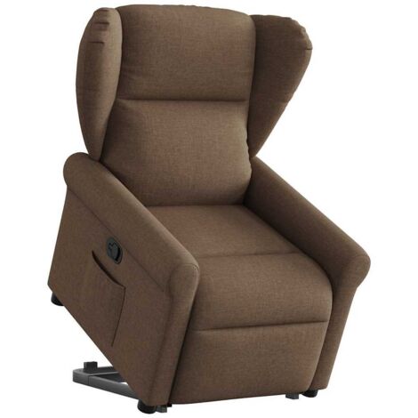 Armand - fauteuil relax électrique en simili - Marron - Maison