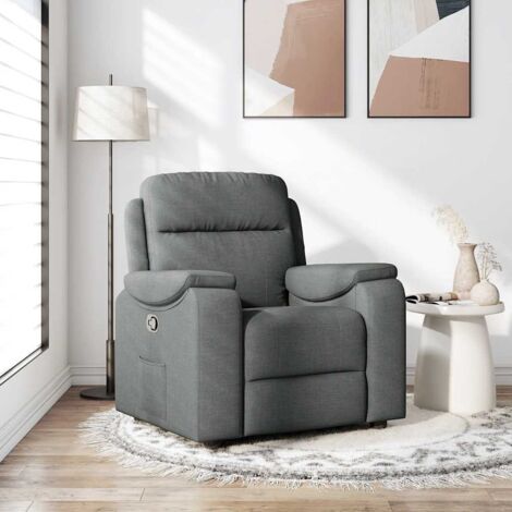 Fauteuil inclinable-Chaise de relaxation-Fauteuil Relax Gris foncé Tissu 770143 (1/5)