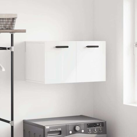 Armoire murale-Armoire suspendue-Meuble de rangement Blanc brillant 60x36,5x35 cm Bois d'ingénierie 939022 (1/5)