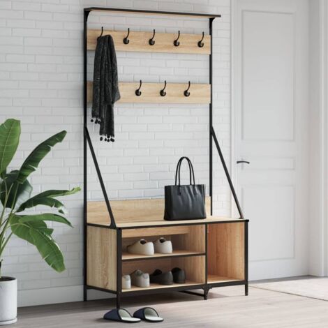 Porte-vêtements et rangement des chaussures-Meuble à chaussures et vêtements-Étagère de rangement chêne sonoma 982467 (1/5)