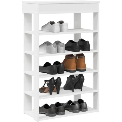 Étagère à chaussures-Meuble à chaussures-Étagère de rangement blanc 60x30x98 cm bois d'ingénierie 106745 (1/5)