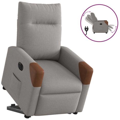 Fauteuil inclinable électrique-Chaise de relaxation-Fauteuil Relax taupe tissu 680545 (1/5)
