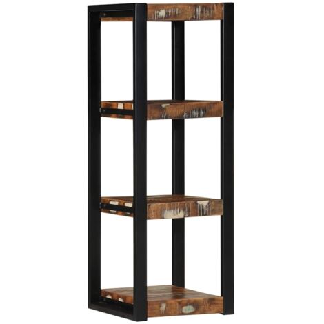 Étagère murale-Étagère flottante-Étagère de rangement suspendue multicolore 35x35x100cm bois massif récupération 312840 (1/5)