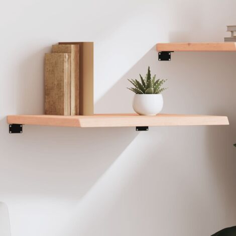 Étagère murale-Étagère flottante-Étagère de rangement suspendue 60x60x(2-4) cm bois de chêne massif non traité 407214 (1/5)