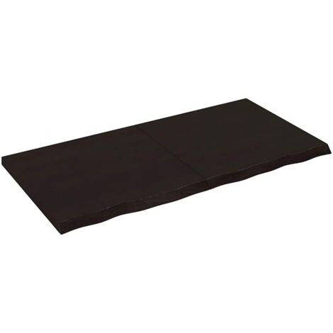 Étagère murale-Étagère flottante-Étagère de rangement suspendue marron foncé bois chêne massif traité 326582 (1/5)