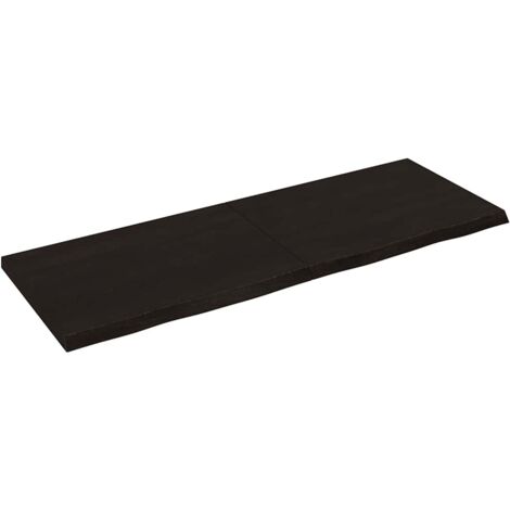 Étagère murale-Étagère flottante-Étagère de rangement suspendue marron foncé bois chêne massif traité 916576 (1/5)