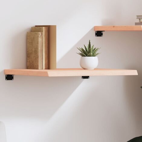 Étagère murale-Étagère flottante-Étagère de rangement suspendue 60x50x(2-4) cm bois de chêne massif non traité 422727 (1/5)