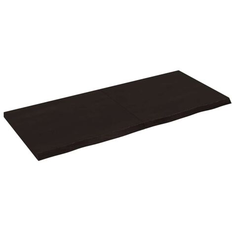 Étagère murale-Étagère flottante-Étagère de rangement suspendue marron foncé bois chêne massif traité 498274 (1/5)