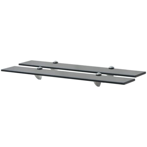 Étagères murales 2 pcs-Étagère flottante-Étagère de rangement suspendue Verre 70 x 10 cm 8 mm 135509 (1/5)