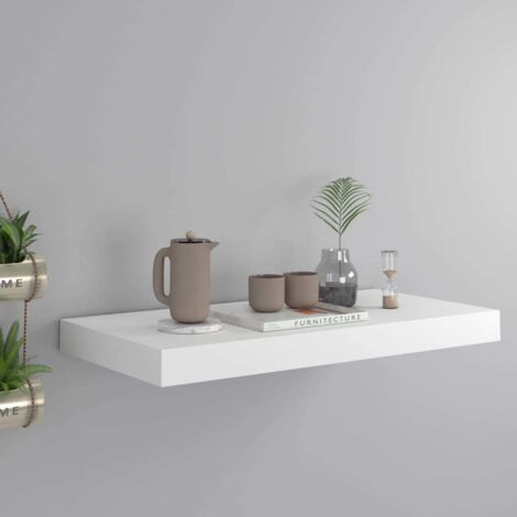 Étagère murale flottante-Étagère flottante-Étagère de rangement suspendue blanc 50x23x3,8 cm MDF 842425 (1/5)