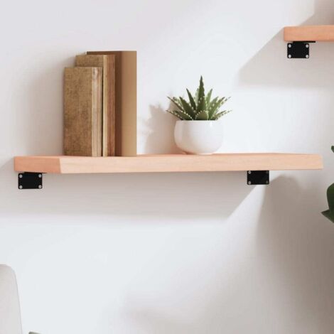 Étagère murale-Étagère flottante-Étagère de rangement suspendue 60x20x4 cm bois de chêne massif non traité 777261 (1/5)