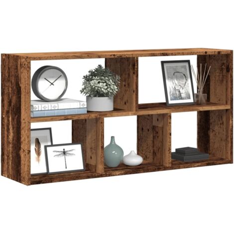 Étagère murale-Étagère flottante-Étagère de rangement suspendue vieux bois 100x25x50 cm bois d'ingénierie 967605 (1/5)