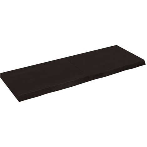 Étagère murale-Étagère flottante-Étagère de rangement suspendue marron foncé bois chêne massif traité 717084 (1/5)