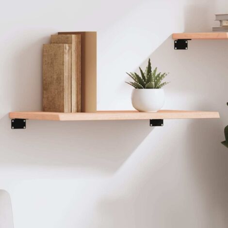 Étagère murale-Étagère flottante-Étagère de rangement suspendue 60x30x2 cm bois de chêne massif non traité 232451 (1/5)