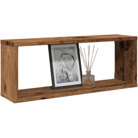 Étagères murales cube 6 pcs-Étagère flottante-Étagère de rangement suspendue vieux bois 60x15x23 cm 161298 (1/5)