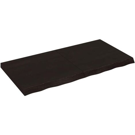 Étagère murale-Étagère flottante-Étagère de rangement suspendue marron foncé bois chêne massif traité 149204 (1/5)
