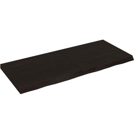Étagère murale-Étagère flottante-Étagère de rangement suspendue marron foncé bois chêne massif traité 423436 (1/5)