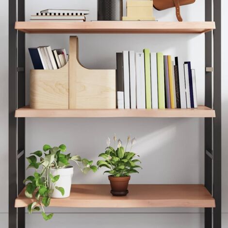 Étagère murale-Étagère flottante-Étagère de rangement suspendue marron clair bois chêne massif traité 788118 (1/5)