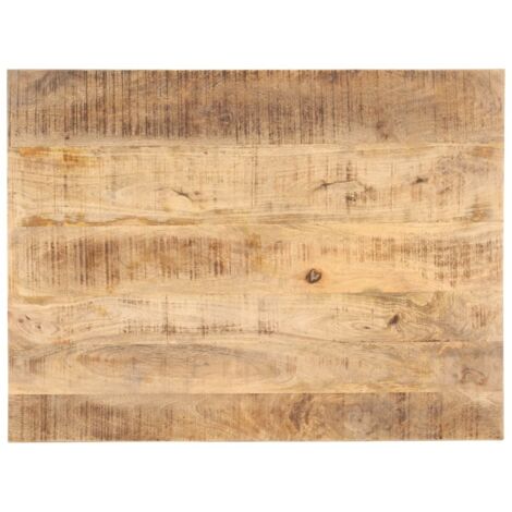 Dessus de table-Plateau de Table de Remplacement Bois de manguier solide 25-27 mm 80x70 cm 378510 (1/5)