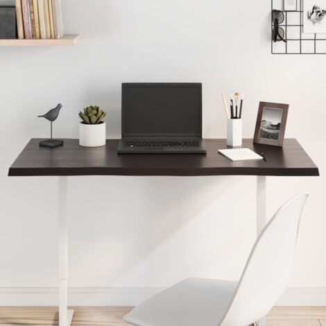 Dessus de table-Plateau de Table de Remplacement bois chêne massif traité bordure assortie 386422 (1/5)