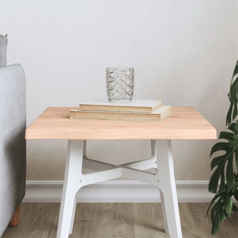 Dessus de table-Plateau de Table de Remplacement bois chêne massif non traité bordure assortie 373192 (1/5)