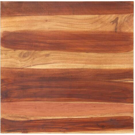 Dessus de table-Plateau de Table de Remplacement bois massif d'acacia 15-16 mm 70x70 cm 211430 (1/5)