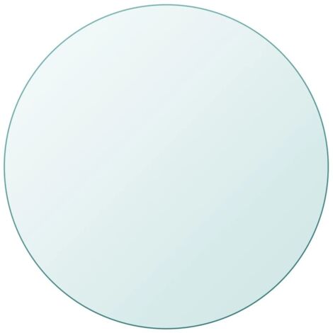 Dessus de table-Plateau de Table de Remplacement ronde en verre trempé 900 mm 552392