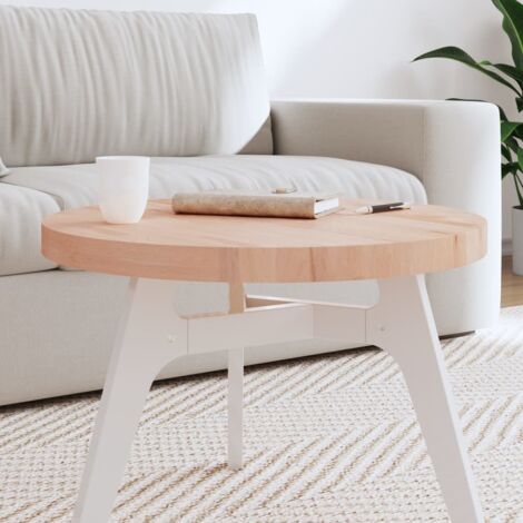 Dessus de table-Plateau de Table de Remplacement Ø60x4 cm rond bois massif de hêtre 918421 (1/5)