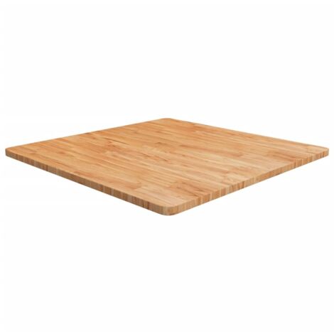Dessus de table-Plateau de Table de Remplacement carré Marron clair90x90x2,5cm Bois chêne traité 685429 (1/4)