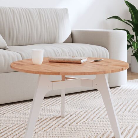 Dessus de table-Plateau de Table de Remplacement Ø70x1,5 cm rond bois massif de hêtre 123436 (1/5)