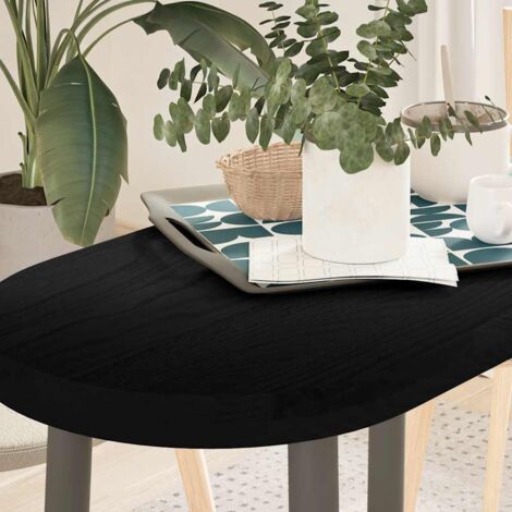 Dessus de table-Plateau de Table de Remplacement marron foncé 80x40x4 cm bois chêne massif ovale 587545 (1/5)