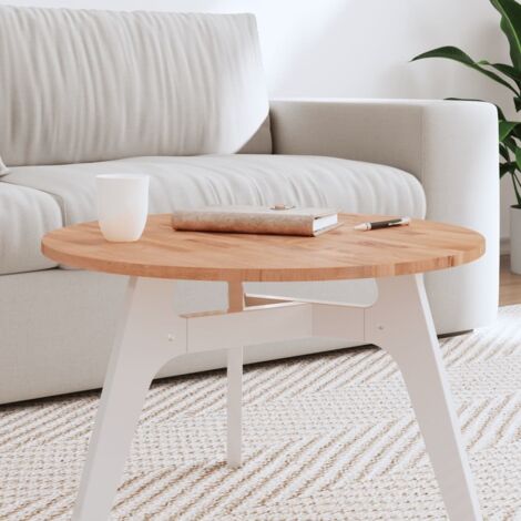 Dessus de table-Plateau de Table de Remplacement Ø60x1,5 cm rond bois massif de hêtre 292271 (1/5)