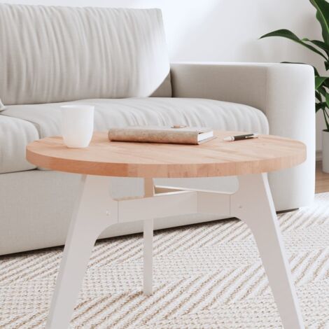 Dessus de table-Plateau de Table de Remplacement Ø60x2,5 cm rond bois massif de hêtre 803182 (1/5)