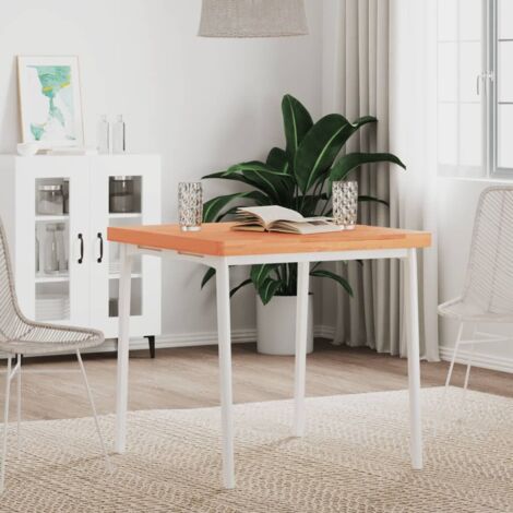 Dessus de table-Plateau de Table de Remplacement 70x70x4 cm carré bois massif de hêtre 760631 (1/5)