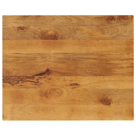 Dessus de table-Plateau de Table de Remplacement 90x80x3,8 cm rectangulaire bois massif manguier 158209 (1/5)