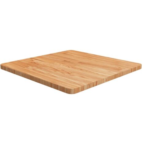 Dessus de table-Plateau de Table de Remplacement carré Marron clair60x60x2,5cm Bois chêne traité 917547 (1/4)