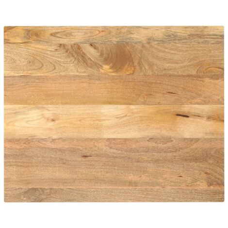 Dessus de table-Plateau de Table de Remplacement 100x80x3,8cm rectangulaire bois massif manguier 759376 (1/5)