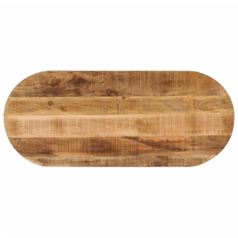 Dessus de table-Plateau de Table de Remplacement 110x40x2,5cm ovale bois massif de manguier brut 535687 (1/5)