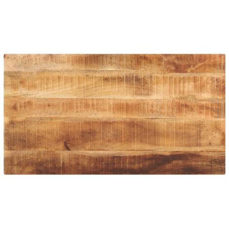 Dessus de table-Plateau de Table de Remplacement rectangulaire bois massif de manguier brut 326058 (1/5)
