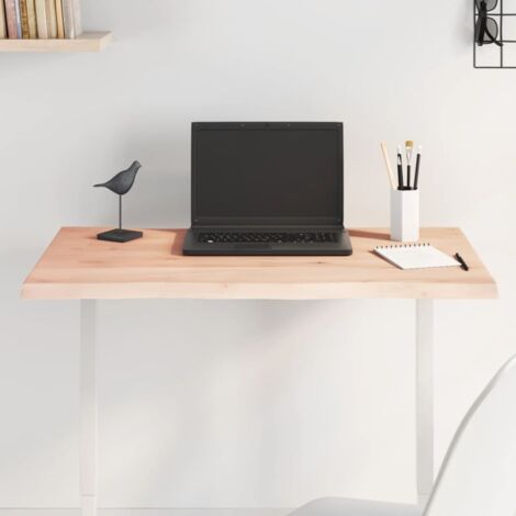 Dessus de table-Plateau de Table de Remplacement bois chêne massif non traité bordure assortie 610995 (1/5)