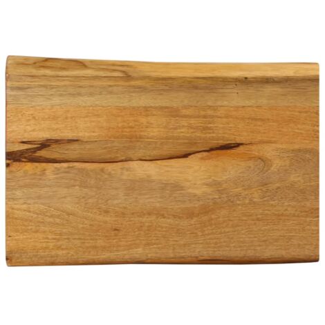 Dessus de table-Plateau de Table de Remplacement 70x40x3,8 cm bord vivant bois massif manguier 260215 (1/5)